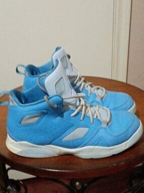 Jordan Shoes Kids Youth Size 2Y Blue Leather Basketball Sneakers DM1686-400